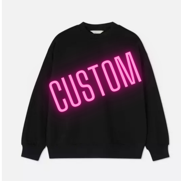 Hand Crafted Tops - NWT Fashion sweatshirt black oversized women drop shoulder